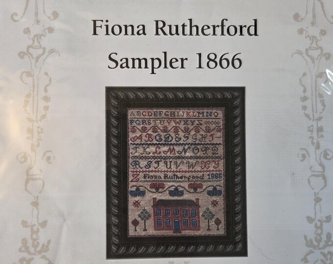 Wishing Thorn Fiona Rutherford Sampler 1866 Cross Stitch Pattern. Estate Sale Preowned Good Condition. FREE SHIPPING.