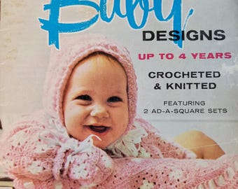 American Thread Co Baby Designs up to 4 Years Crocheted and Knitted No 170. FREE SHIPPING. Old Condition.