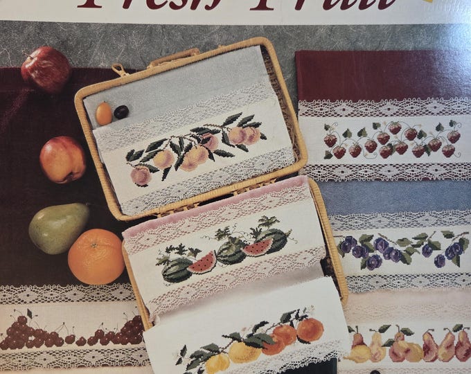 Just Cross Stitch Fresh Fruit Cross Stitch Pattern. FREE SHIPPING. Used Condition.