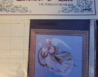 Lavender & Lace Angel of Summer Cross Stitch Pattern. Preowned Good Condition. Free Shipping.
