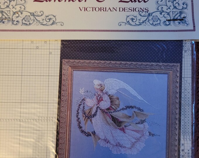 Lavender & Lace Angel of Summer Cross Stitch Pattern. Preowned Good Condition. Free Shipping.
