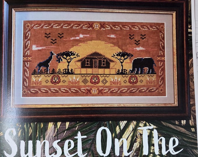 Flossabilities Sunset On The Savannah Cross Stitch Pattern. FREE SHIPPING. New Condition.
