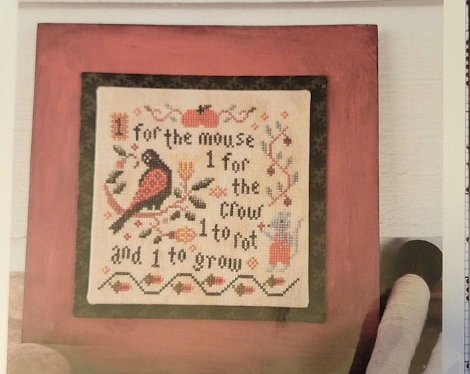 Annie Beez Folk Art 4 Seeds Cross Stitch Pattern. FREE Shipping.