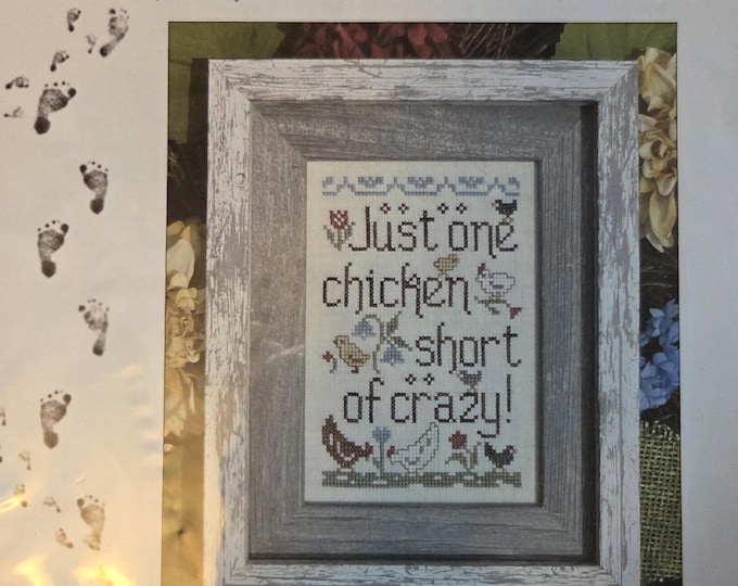 My Big Toe Chicken Crazy Cross Stitch Pattern. Free SHIPPING. Used Condition.