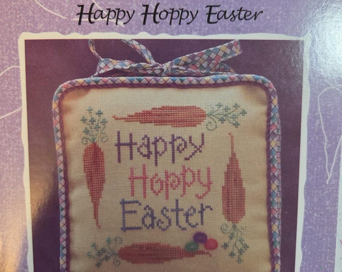 Lizzie Kate Happy Hoppy Easter Cross Stitch Pattern. Free Shipping. Good Condition.
