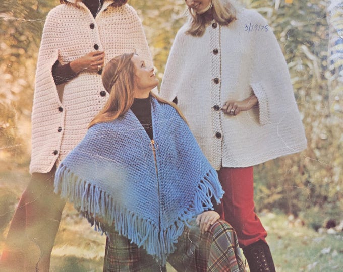 Bernat Quick Cardigan Capes. Free Shipping. Used Older Condition.