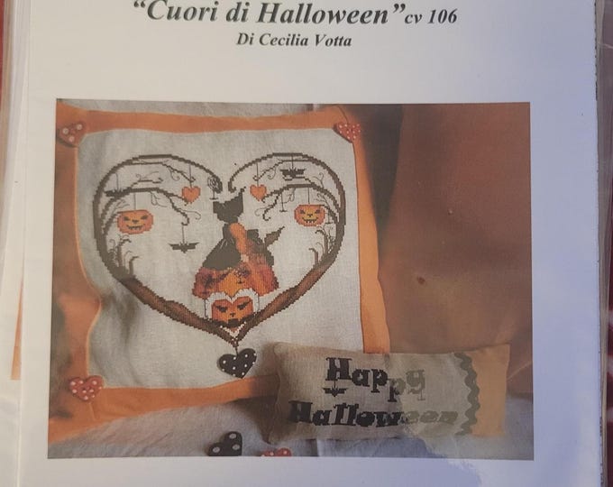 Serenita di campagna Cuori di Halloween Cross Stitch Pattern. Free Shipping. Good Condition.