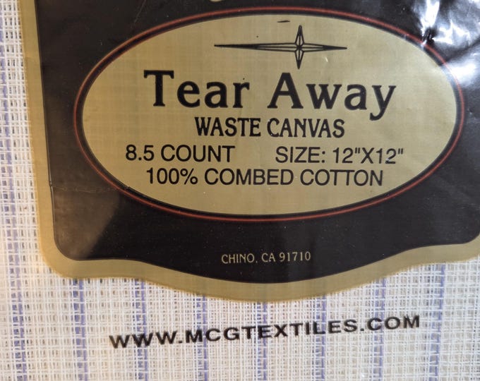 MCG Textiles Waste Canvas 8.5 ct 12x12. FREE SHIPPING. Older Packaging.