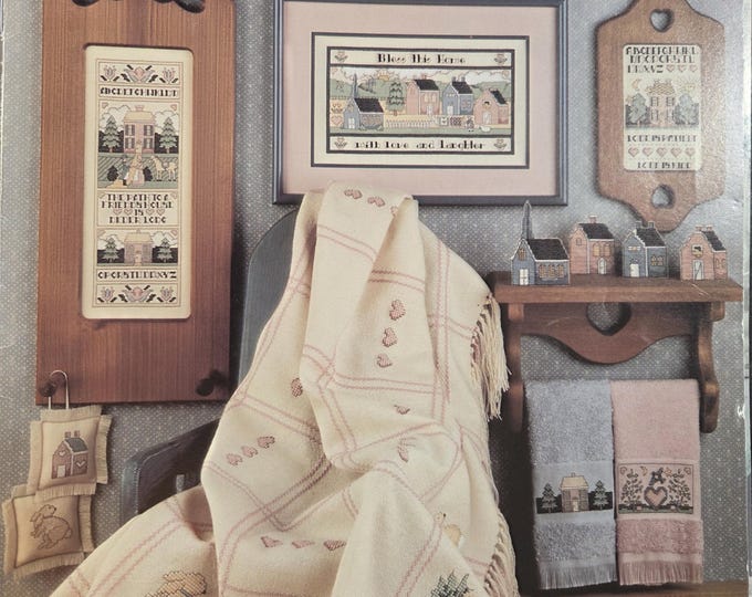 Leisure Arts Bless This House Cross Stitch Pattern. Free SHIPPING. Used Condition.