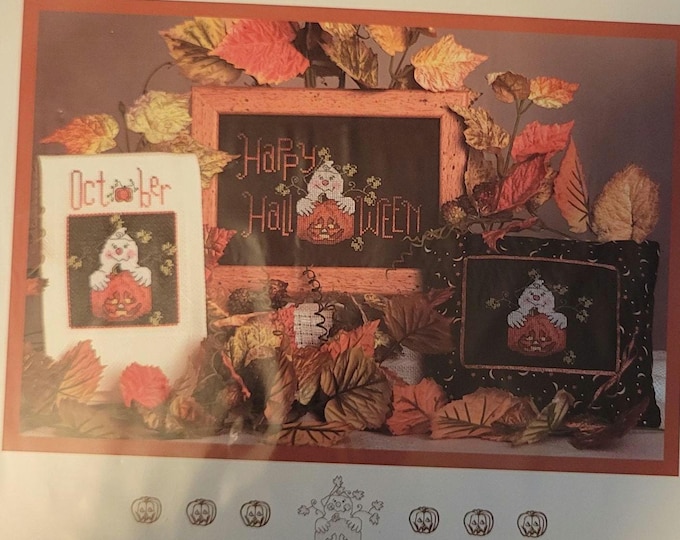 Lavender Wings Ghostie's Back Cross Stitch Pattern. Free Shipping. Good Condition.