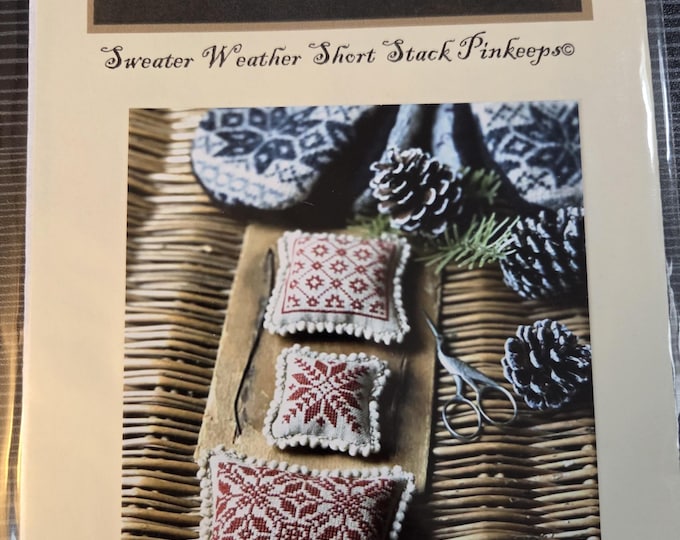 Stacy Nash Primitives Sweater Weather Short Stack Pinkeep Cross Stitch Pattern. Estate Sale Preowned Good Cond.