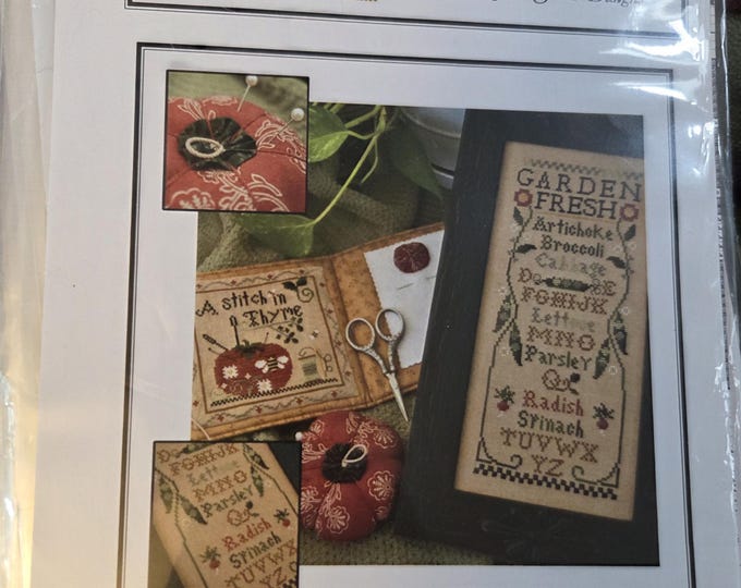 Little House Needleworks Fresh From The Garden Cross Stitch Pattern. FREE SHIPPING. Good Condition.