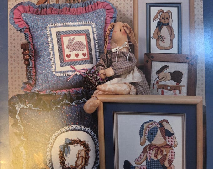 Stoney Creek Rain Country Bunnies Cross Stitch Pattern. FREE SHIPPING. Used Condition