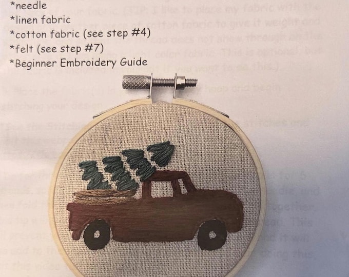 Thread Unraveled Vintage Truck Ornament Embroidery Kit. FREE SHIPPING. New Condition.