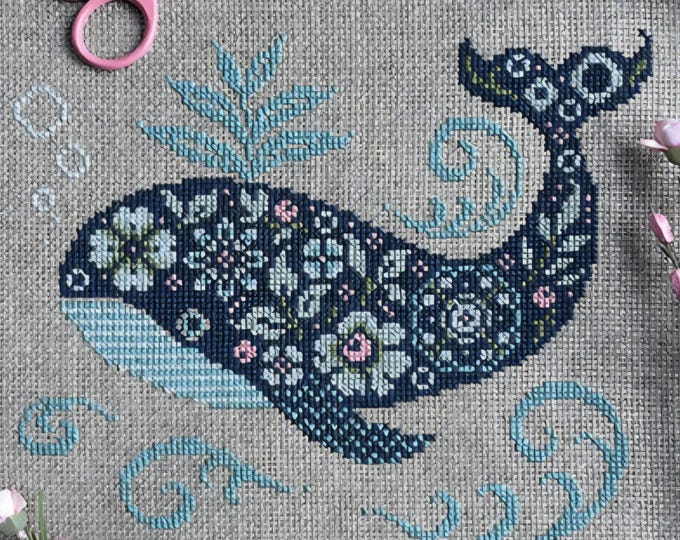 Whale Of A Time Counted Cross Stitch Kit. FREE SHIPPING. New Condition.
