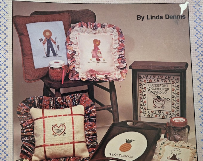 Cross Stitch Sampler For Beginners Cross Stitch Pattern. FREE SHIPPING. Preowned Older Used Condition.