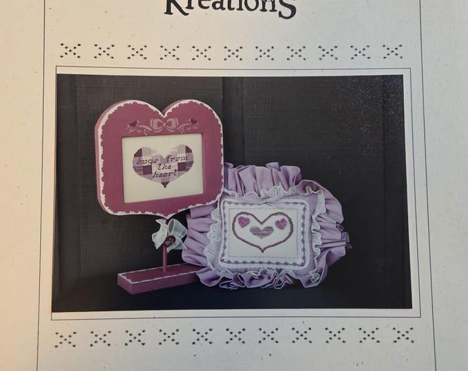 Poppy Kreations From the Heart Cross Stitch Pattern. FREE SHIPPING. Used Condition
