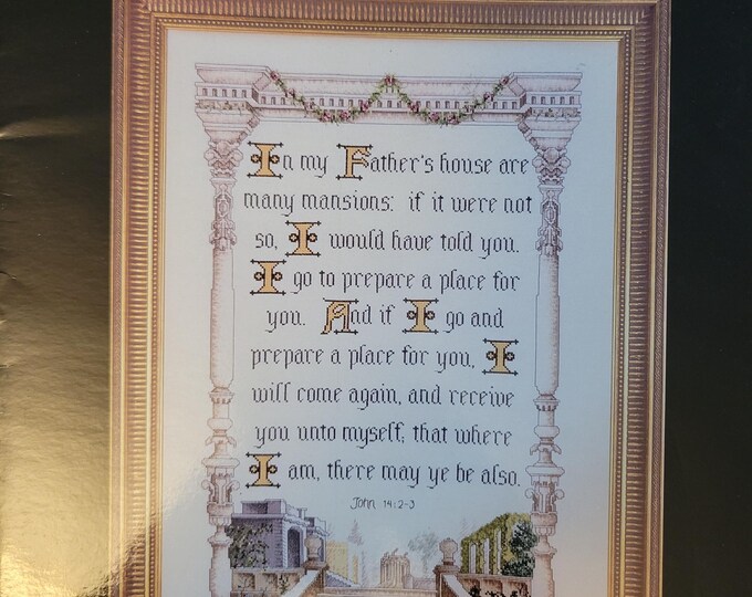 Cross My Heart In My Fathers House Cross Stitch Pattern. FREE SHIPPING. Used Condition.