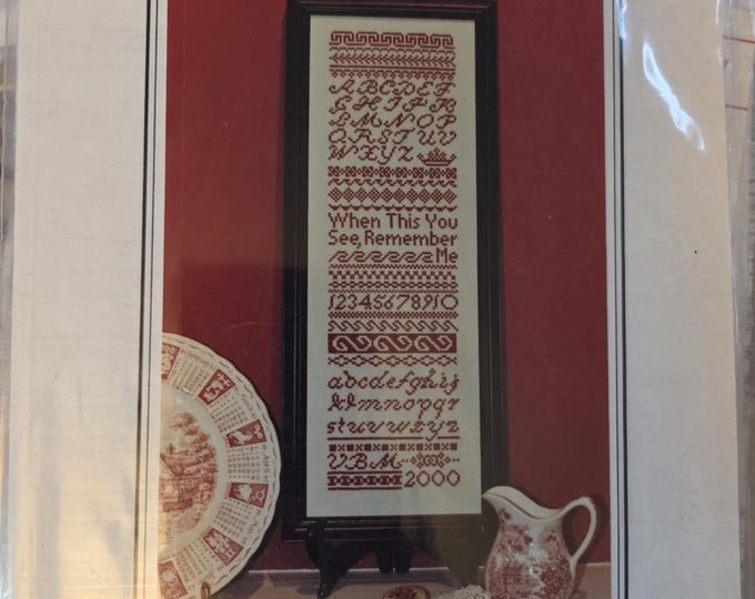 Heron House Designs Red Border Study II Cross Stitch Pattern. Free Shipping. Good Condition.