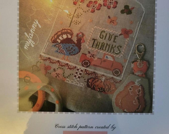 Myfanny Give Thanks Cross Stitch Pattern. Free Shipping. Good Condition.