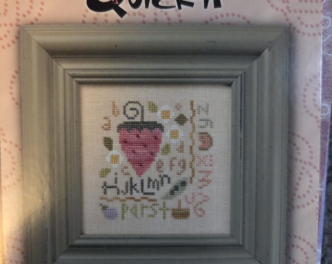 Lizzie Kate Quick It Strawberry Sampler Cross Stitch Pattern. Free Shipping. Good Condition.