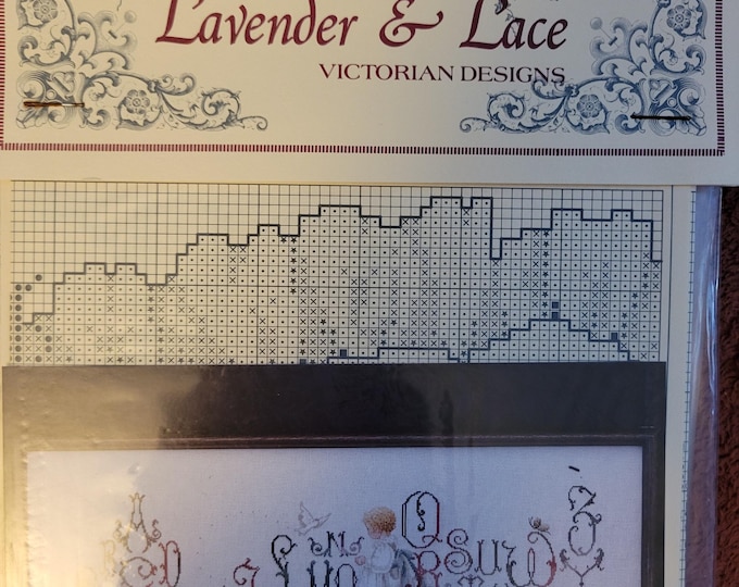 Lavender & Lace Enchanted Alphabet Cross Stitch Pattern. Preowned Good Condition. Free Shipping.