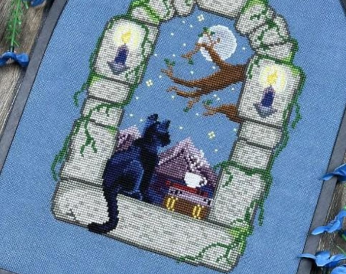 Stitch Crypt The Window Cross Stitch Pattern.  73wx85h New.  Free Shipping.