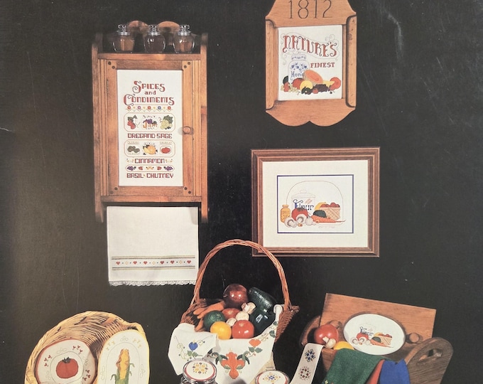 Color Your Kitchen Cross Stitch Pattern. FREE SHIPPING. Preowned Older Used Condition.