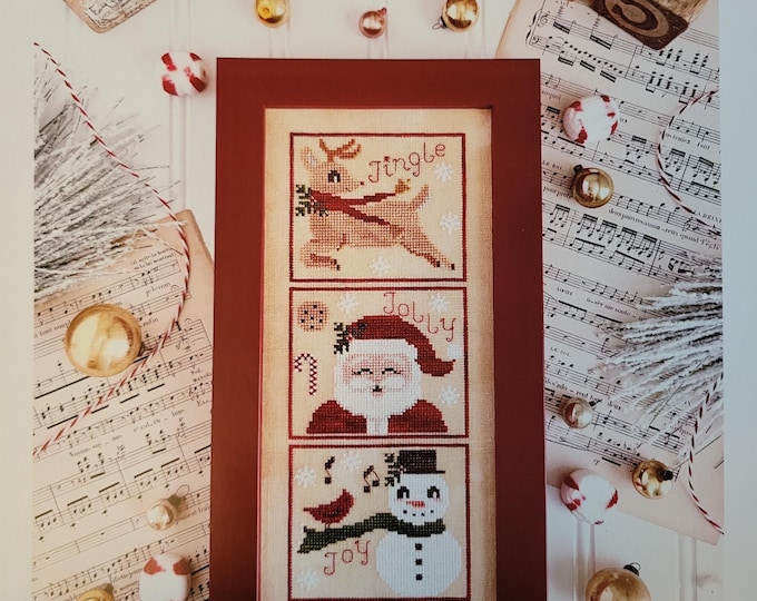 Misty Pursel Jingle Jolly Joy Cross Stitch Pattern. Free Shipping. Used Condition.