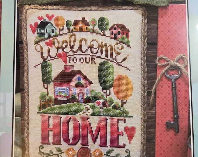 Autumn Lane Welcome To Our Home Cross Stitch Pattern. FREE SHIPPING. Good Condition.