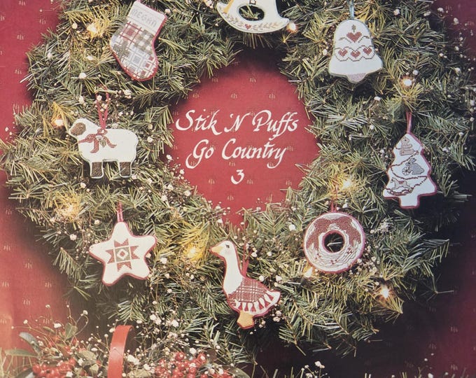 Banar Designs Stik n Puffs Go Country 3 Cross Stitch Pattern. FREE SHIPPING. Used Condition