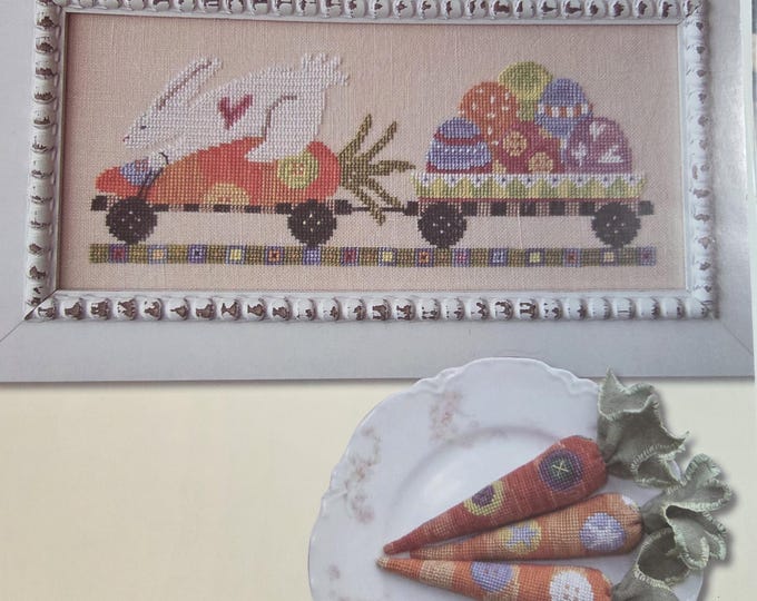 Sam Sarah Designs Harried Hare Cross Stitch Pattern. Free SHIPPING. Used Condition.