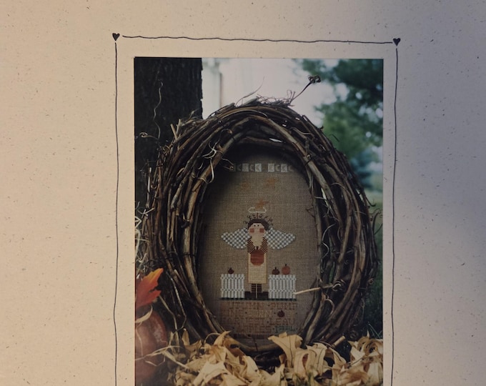 Fanci That Folk Art Autumn Angel Cross Stitch Pattern. FREE SHIPPING. Used Condition