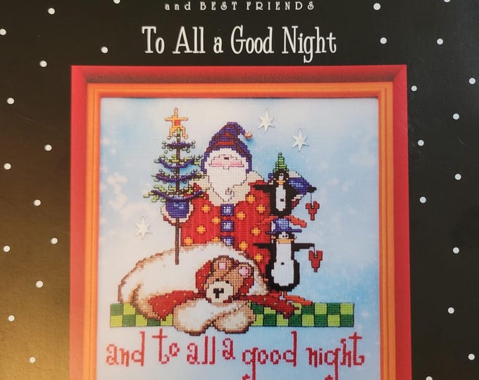 Sisters To All A Good Night Cross Stitch Pattern. Free Shipping. Good Condition.