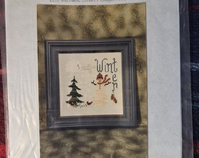 Waxing Moon Designs Winter Cross Stitch Pattern. Free Shipping. Used Condition. No Buttons Included.