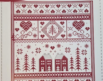 Anabellas Redwork Valentine Cross Stitch Pattern. Free Shipping. Good Condition.