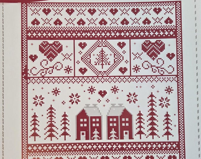 Anabellas Redwork Valentine Cross Stitch Pattern. Free Shipping. Good Condition.