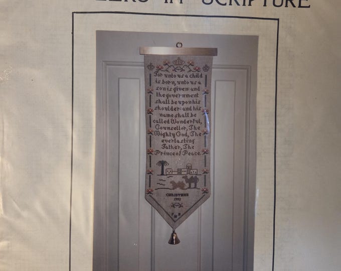 Samplers in Scriptures Christmas Village Cross Stitch Pattern. Free Shipping. Preowned Used Condition.