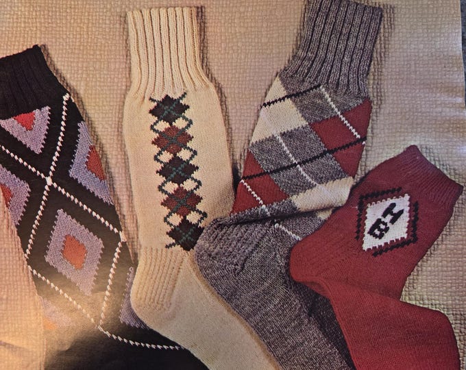 Hand Knit Socks for Men, Women and Children. FREE SHIPPING. Older Used Condition.