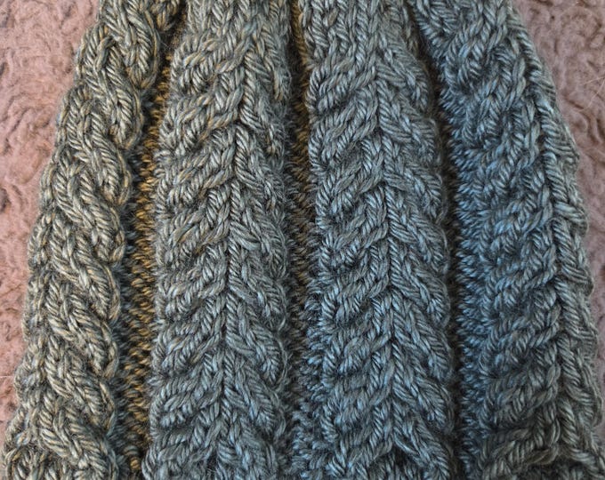 Handmade Knit Kids Hat Size Small (Baby). Acrylic Yarn. Dark Green. FREE Shipping.
