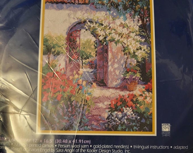 Bucilla Sunlit Archway 4825 Needlepoint Kit. FREE SHIPPING. Good Condition.