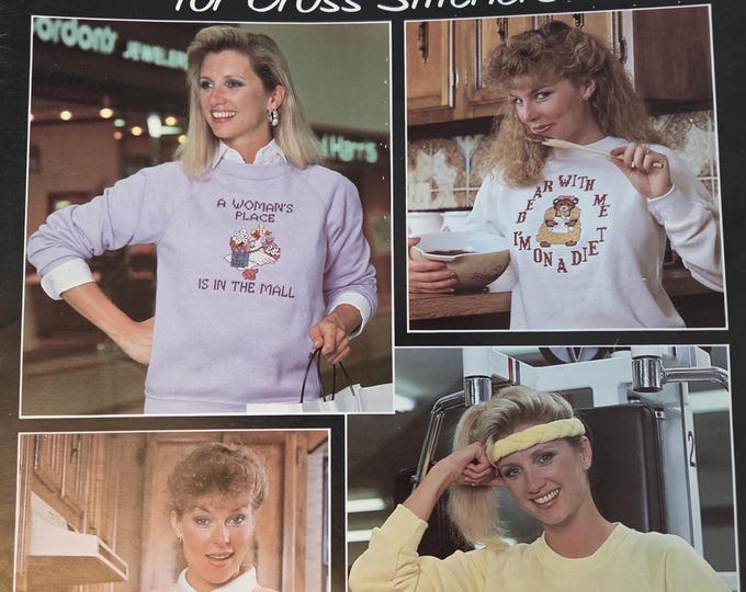 Leisure Arts Sassy Sweats Cross Stitch Pattern. Free SHIPPING. Used Condition