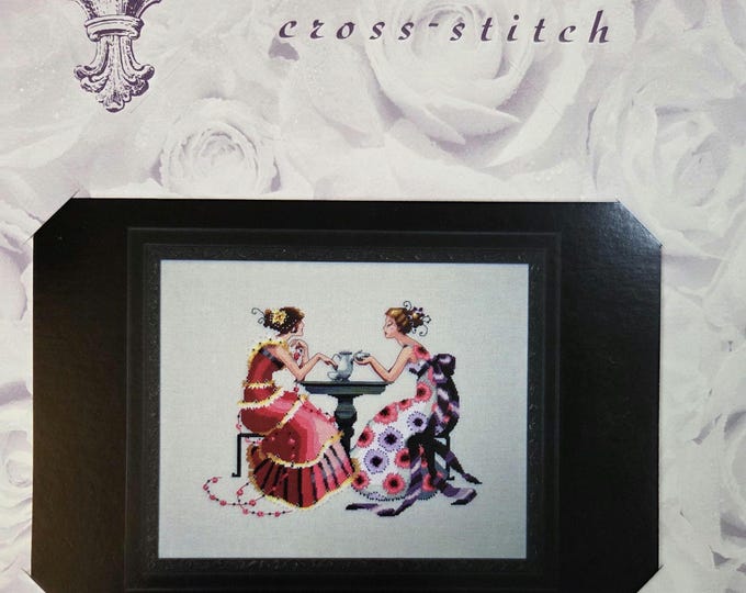 Mirabilia Tea Cross Stitch Pattern and Embellishment Pack FREE SHIPPING. New Condition.