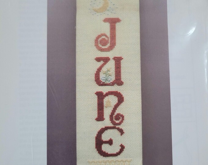 Creative Moments June Banner Cross Stitch Pattern. FREE SHIPPING.