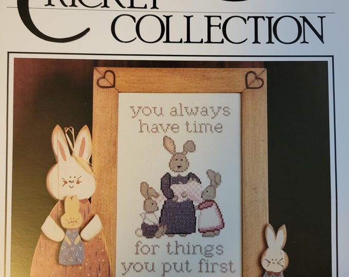 The Cricket Collection Wise Rabbit Cross Stitch Pattern. Free SHIPPING. Used Condition.