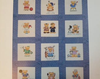 Graph It Arts Personality Bears IV Cross Stitch Pattern. Free SHIPPING. Used Condition.