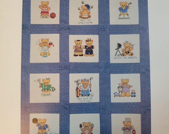 Graph It Arts Personality Bears IV Cross Stitch Pattern. Free SHIPPING. Used Condition.