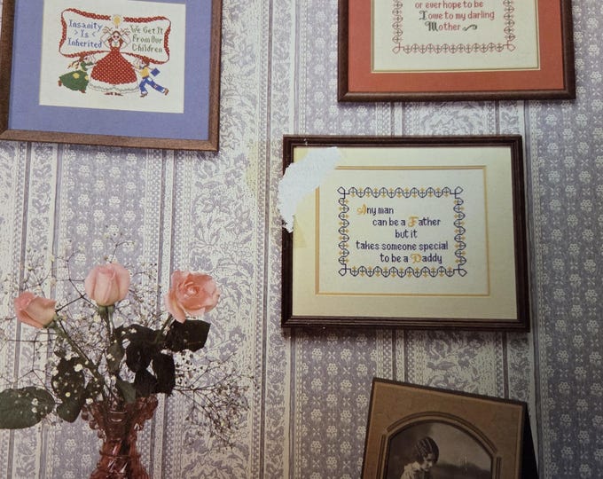 Patty Ann Creations Parents Are Cross Stitch Pattern. FREE SHIPPING. Preowned Used Older Condition.