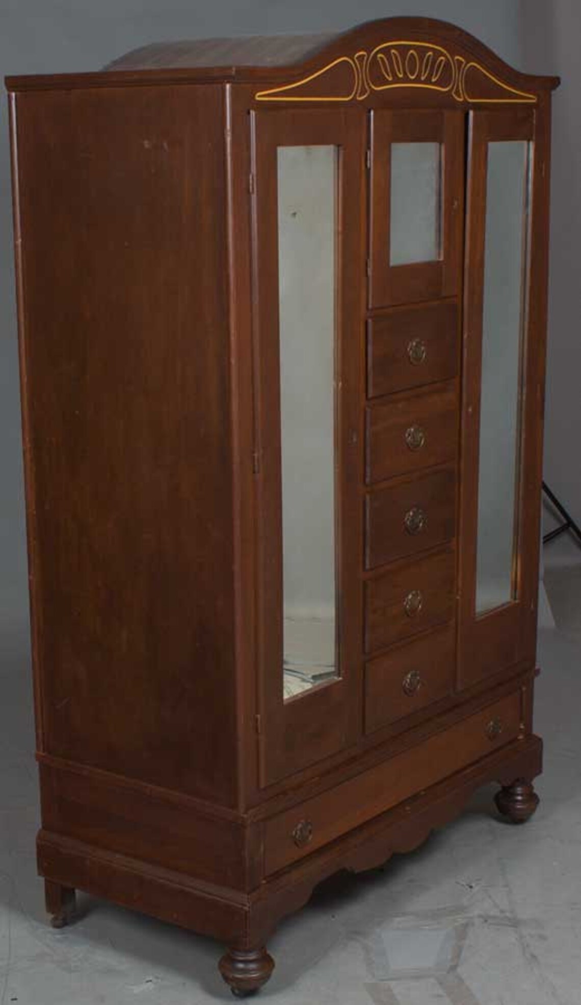 Vintage Mahogany American Chifferobe Chifforobe Wardrobe Etsy