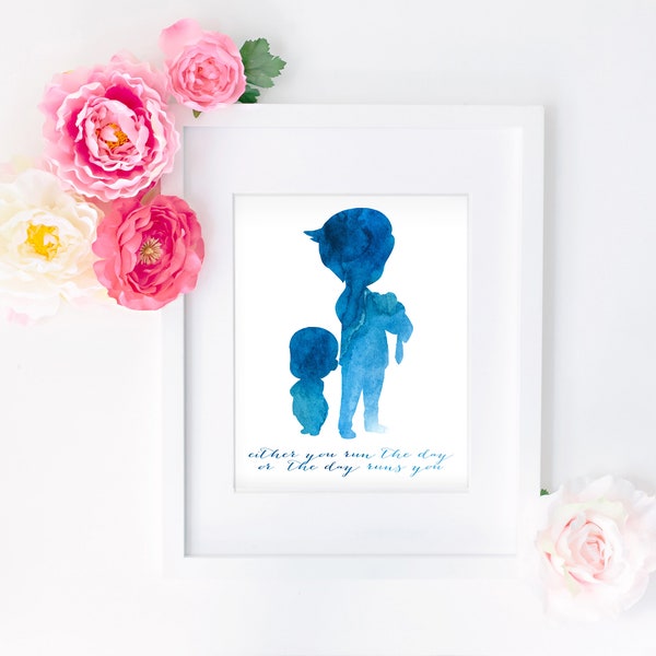 8x10 Boss Baby Watercolor Quote Print